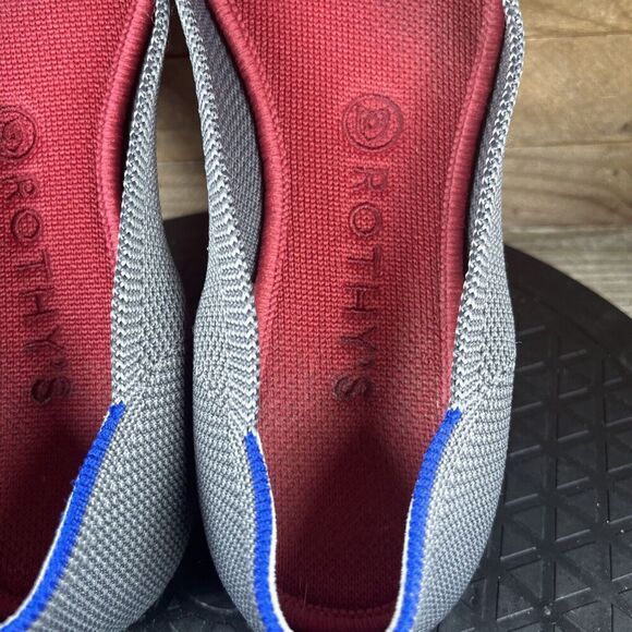 Rothy’s Women's Size 9 Flax Birdseye Light Grey Round Toe Casual Slip On Flats - Picture 6 of 10